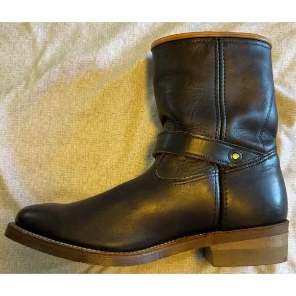 Red Wing Shoes Size 12 Engineer Leather Boots Chocolate Brown Men Oil Resistant - Picture 6 of 9